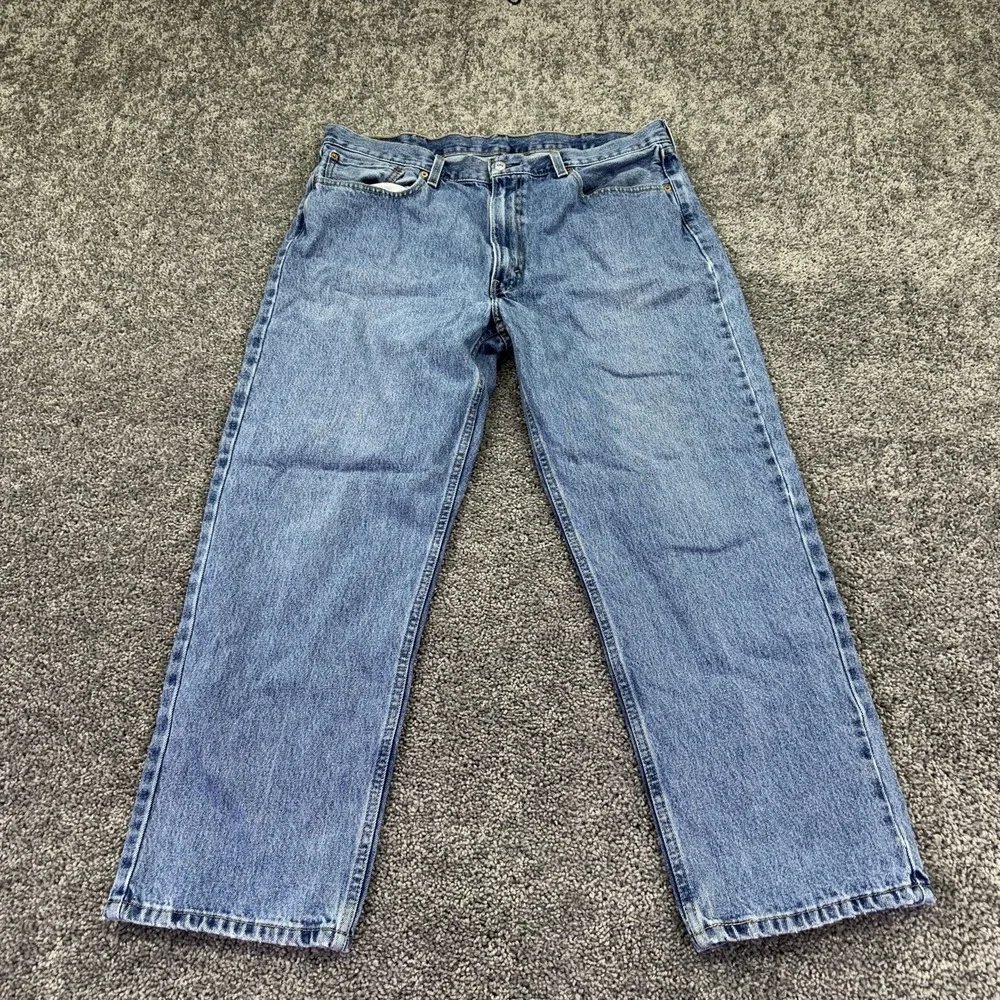 Levis 550 Jeans Mens 40x30 Blue Relaxed Straight Denim Medium Wash Casual Logo